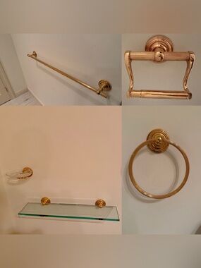 JADO Bundle- German 5 piece bathroom Gold accessories